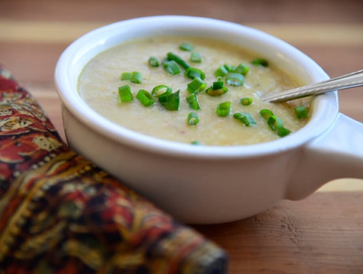 Potato Leek Soup with Bacon